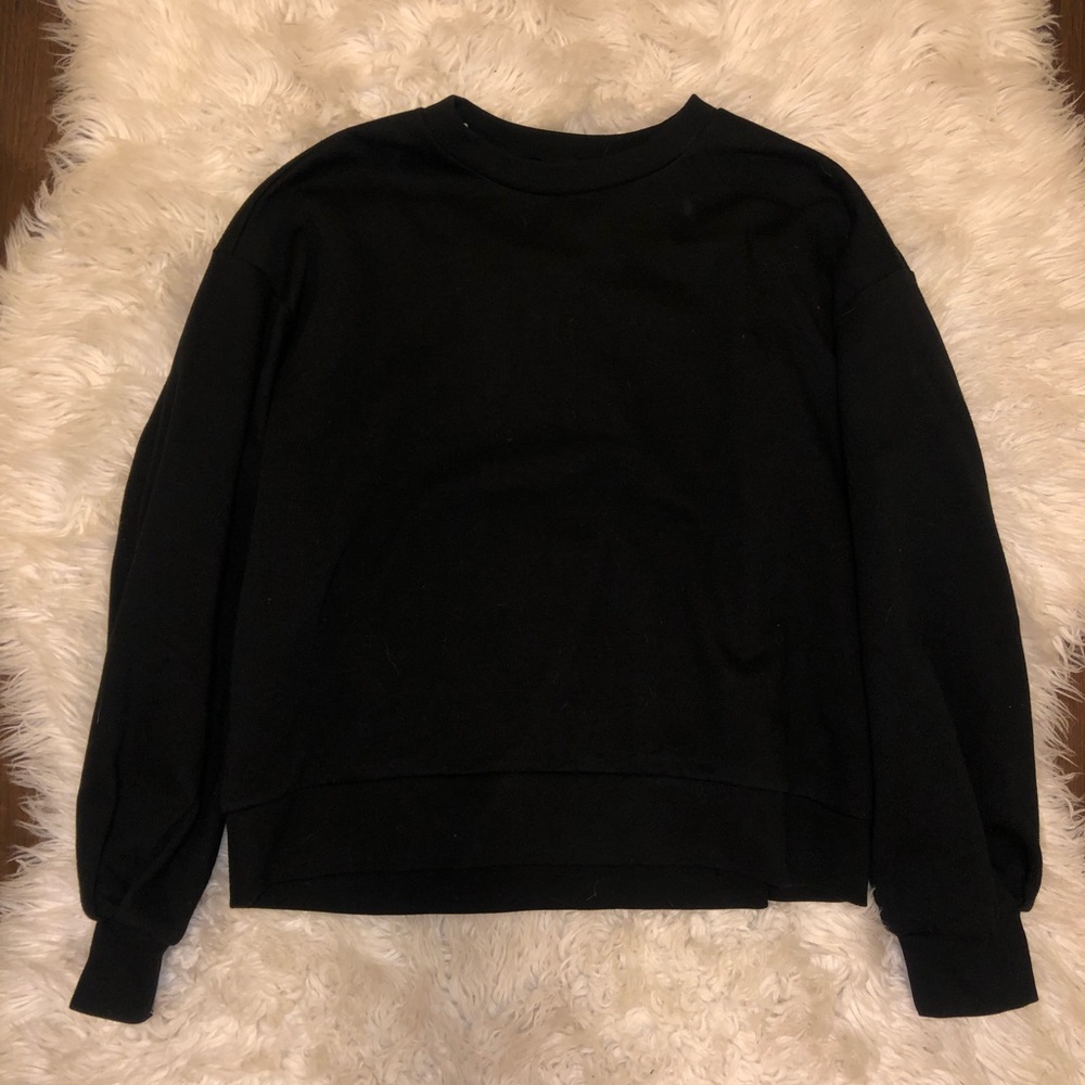 Open back crewneck